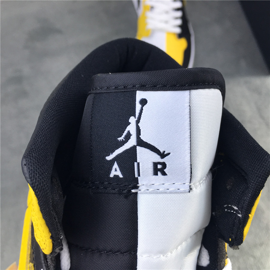 Air Jordan 1 Giay "Black/Yellow" фото № 8