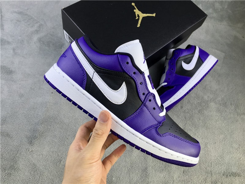 Air Jordan 1 Retro Low "Court/Purple Black" фото № 2