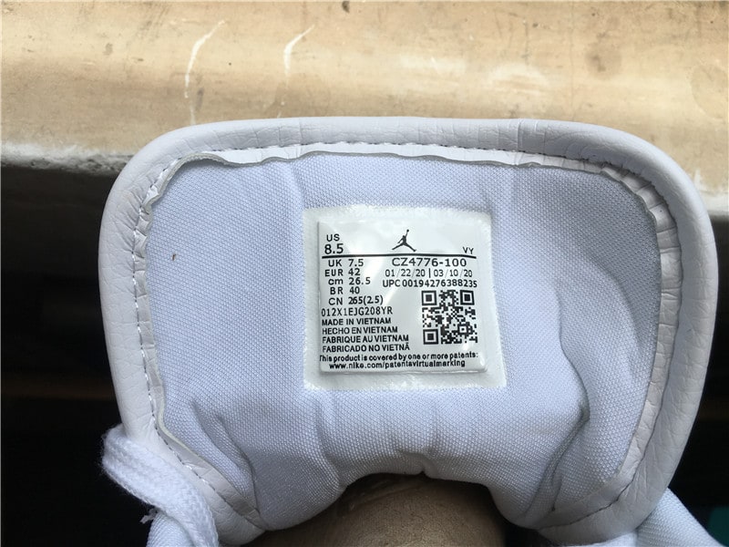 Air Jordan 1 Retro Low "White/Metallic Gold" фото № 9