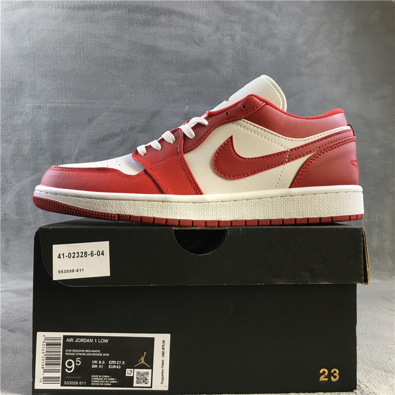 Air Jordan 1 Low "Red/White" фото № 2