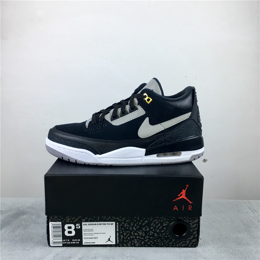 Air Jordan 3 Retro Tinker "Black/Cement Gold" фото № 2