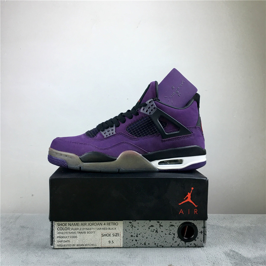Travis Scott x Air Jordan 4 Retro "Purple Suede" фото № 2