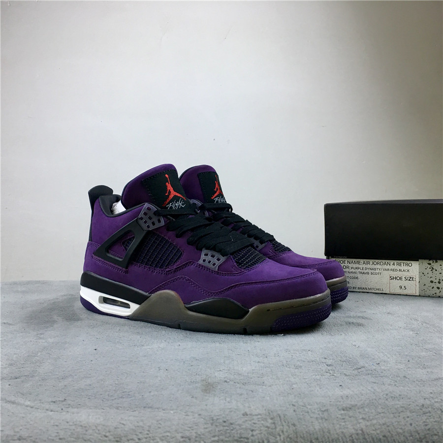 Travis Scott x Air Jordan 4 Retro "Purple Suede" фото № 5