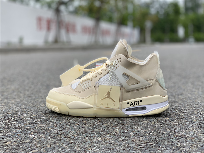 Off White x Air Jordan 4 Retro "Sail" фото № 2