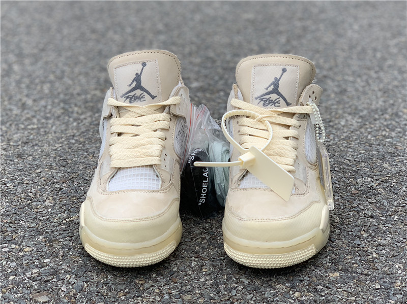 Off White x Air Jordan 4 Retro "Sail" фото № 3