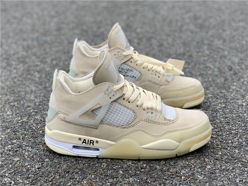 Off White x Air Jordan 4 Retro "Sail" фото № 4
