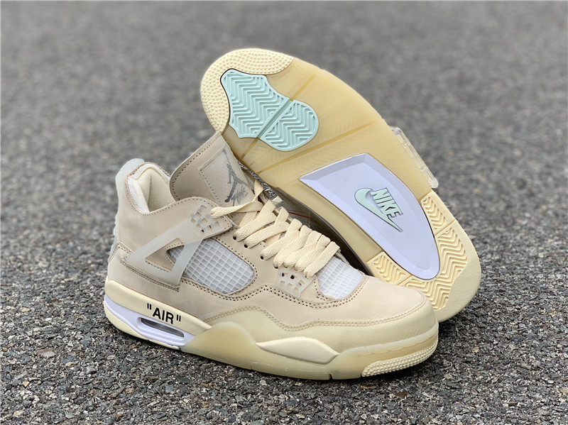 Off White x Air Jordan 4 Retro "Sail" фото № 5
