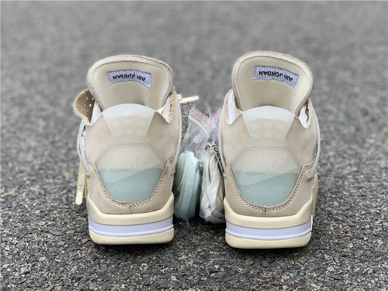 Off White x Air Jordan 4 Retro "Sail" фото № 6