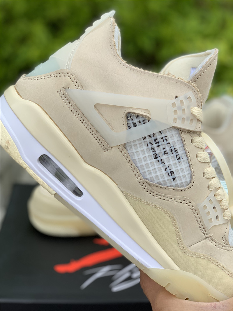 Off White x Air Jordan 4 Retro "Sail" фото № 7
