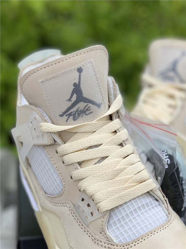 Off White x Air Jordan 4 Retro "Sail" фото № 9
