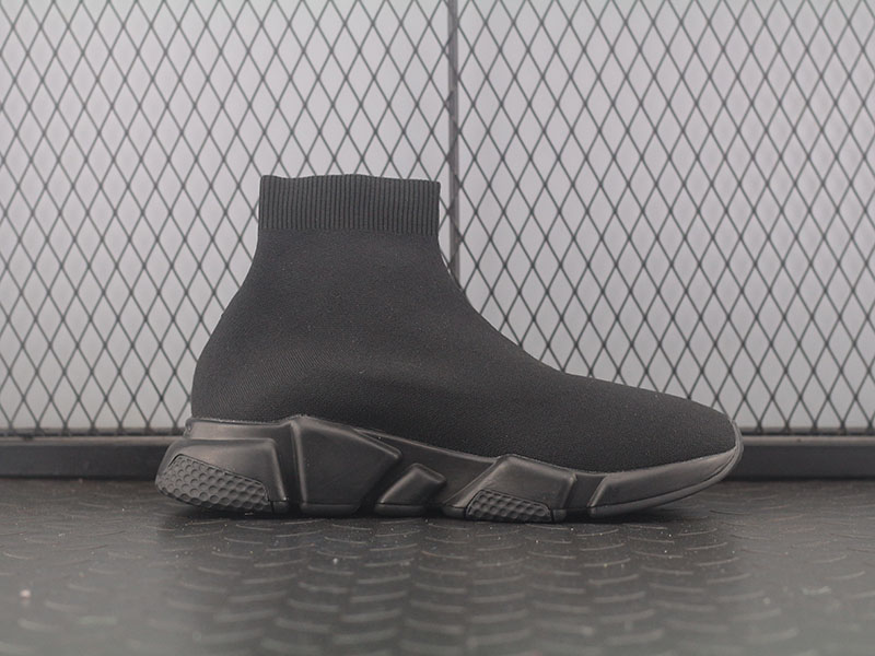 Balenciaga Speed stretch-knit Mid sneakers "Black" фото № 4