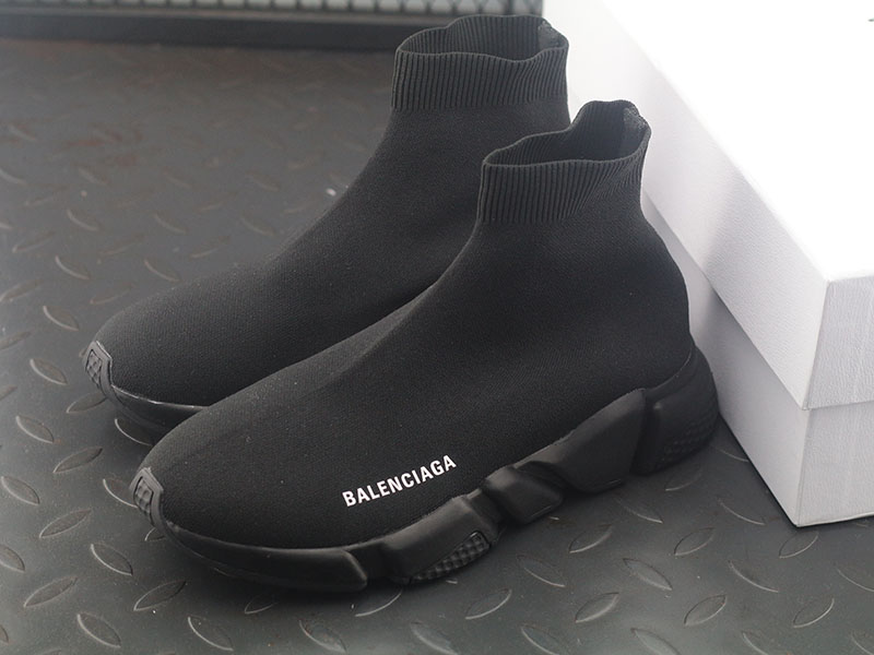 Balenciaga Speed stretch-knit Mid sneakers "Black" фото № 5