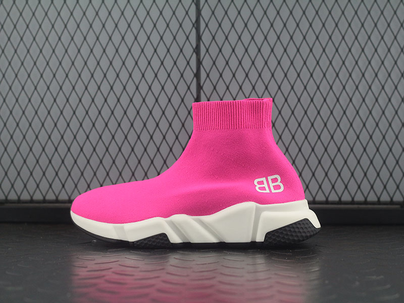 Balenciaga Speed stretch-knit Mid sneakers "Pink" фото № 2