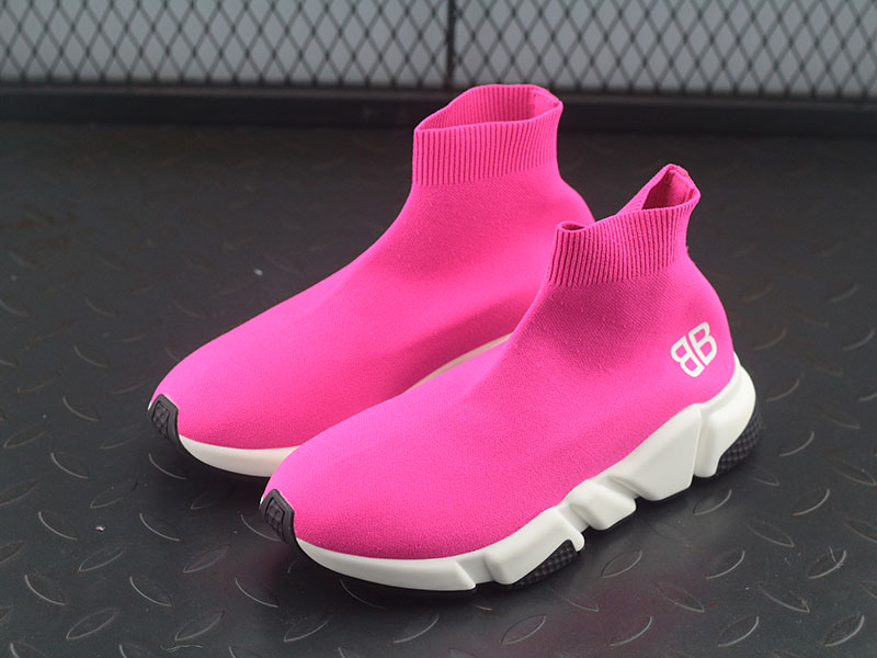 Balenciaga Speed stretch-knit Mid sneakers "Pink" фото № 5