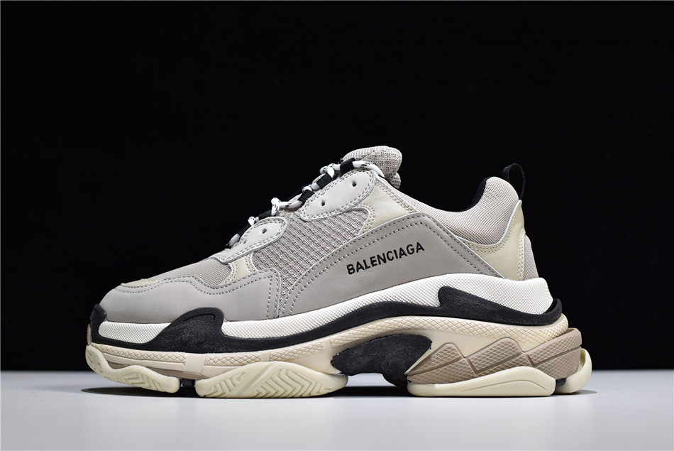 Balenciaga Triple S "Gray Leather" фото № 2