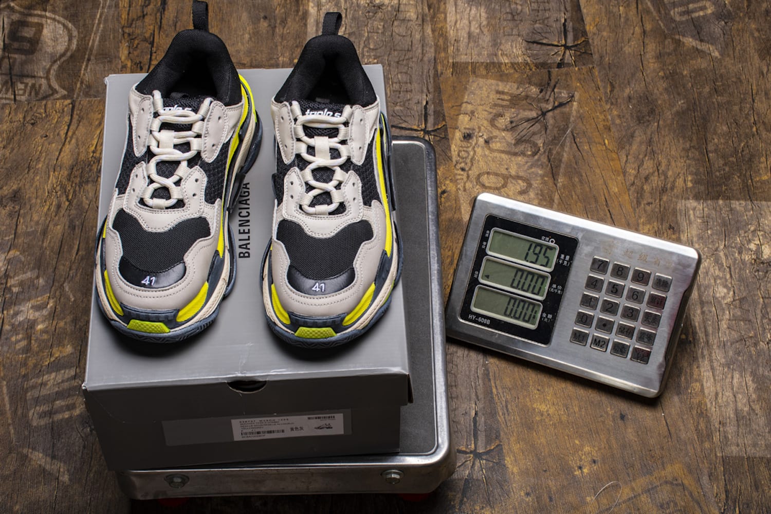 Balenciaga Triple S "Grey/Volt" фото № 3
