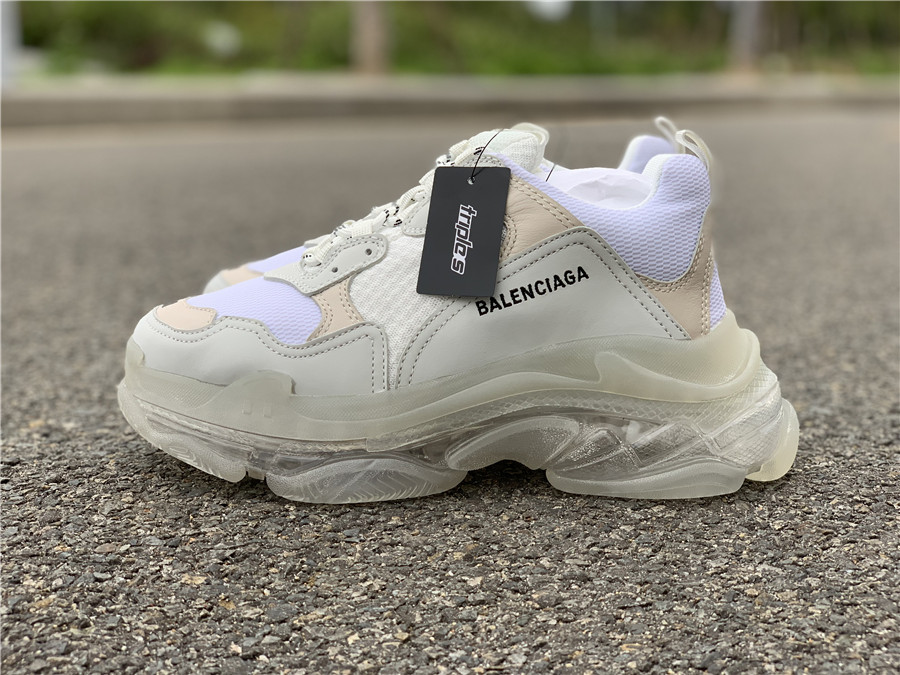 BALENCIAGA Triple S Clear Sole "White" фото № 2