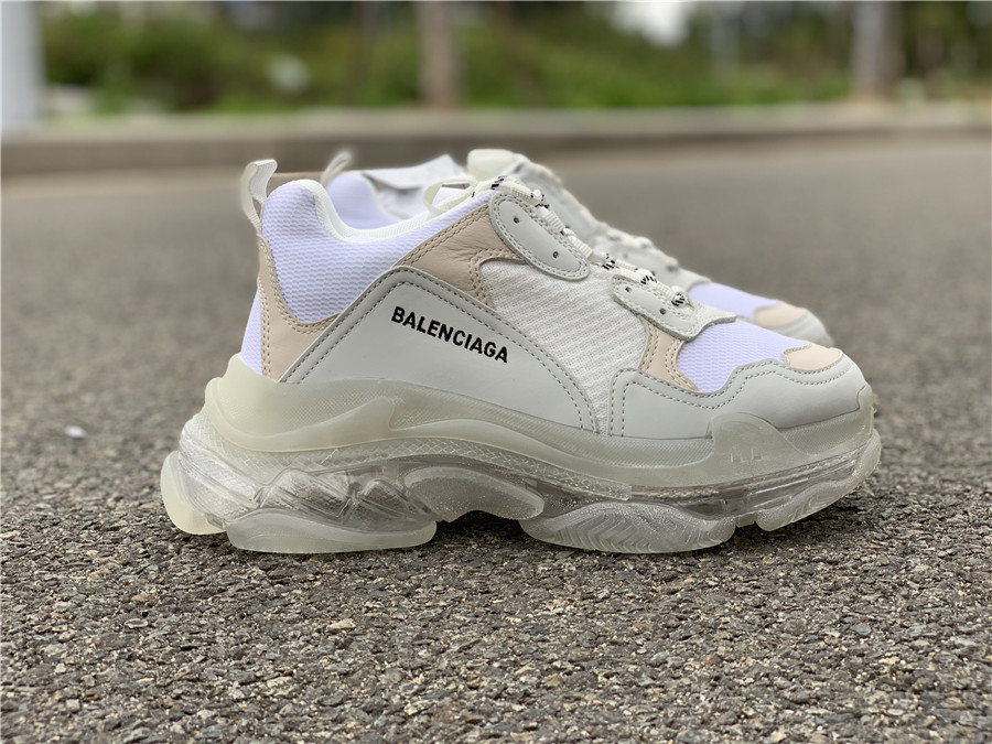 BALENCIAGA Triple S Clear Sole "White" фото № 4