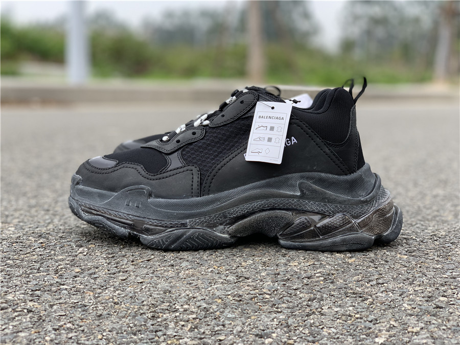 BALENCIAGA Triple S Clear Sole "Black" фото № 2