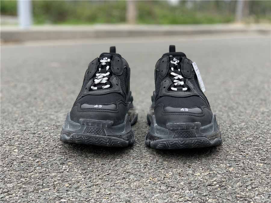 BALENCIAGA Triple S Clear Sole "Black" фото № 3