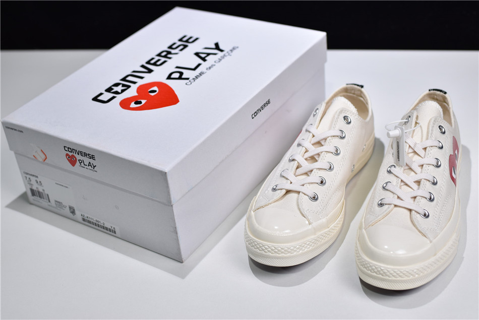 CDG PLAY x Converse Chuck Taylor All-Star Low "White" фото № 3