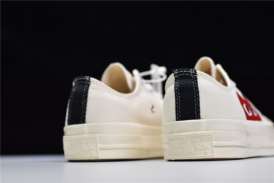 CDG PLAY x Converse Chuck Taylor All-Star Low "White" фото № 6