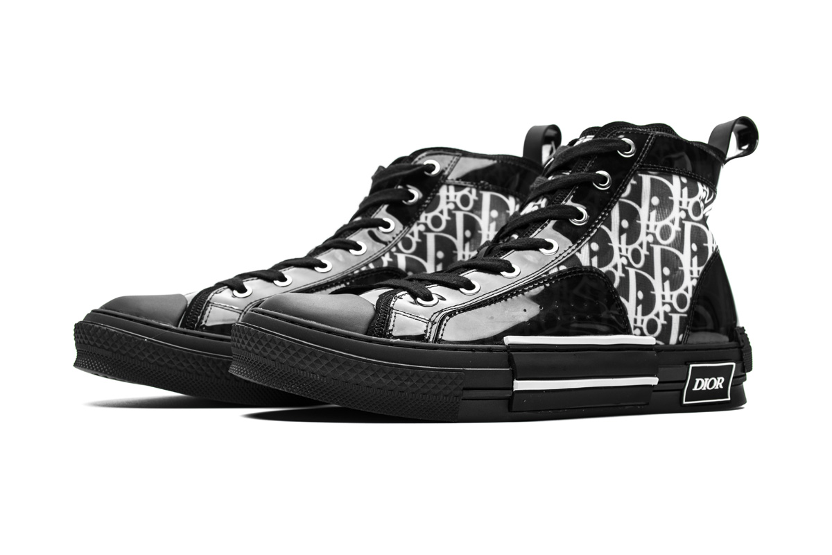 Dior B23 Oblique High Top Sneaker "Black" фото № 4