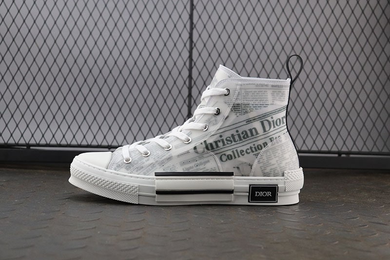 Dior B23 High "Text White" фото № 2
