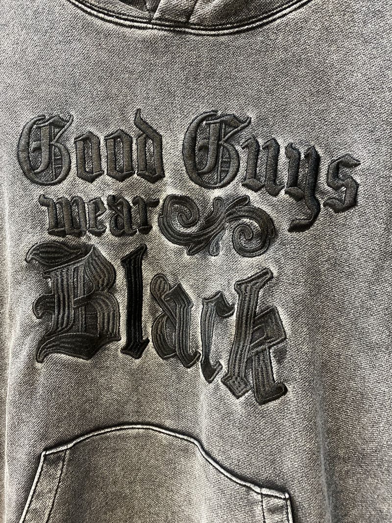 Худи Ami de coeur Good Guys mear black "Gray" фото № 7