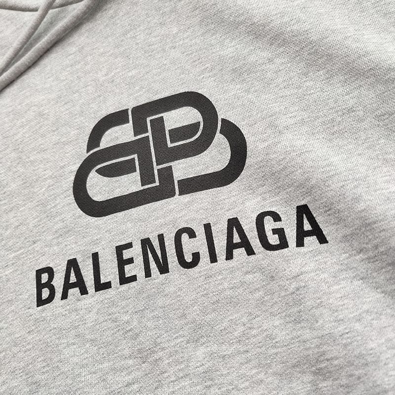 Худи Balenciaga Big Logo "Gray" фото № 3