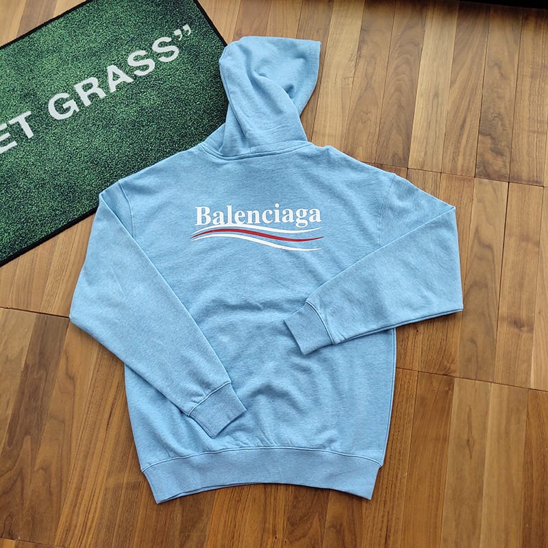 Худи Balenciaga Three Waves "Light Blue" фото № 2