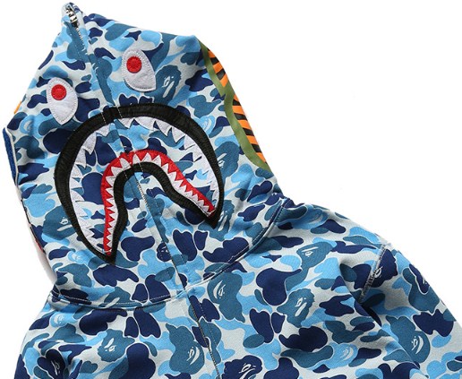 Худи Bape WGM Khaki Blur "Blue" фото № 3