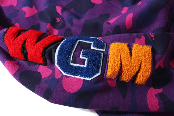 Худи Bape Shark Mouth Camo "Violet" фото № 3