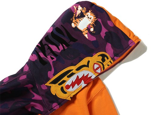 Худи Bape Abathing Ape "Violet/Orange" фото № 3