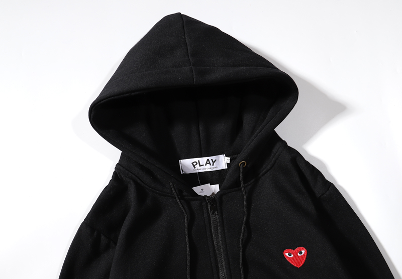 Худи CDG PLAY Red Hearts With Eyes "Black" фото № 3