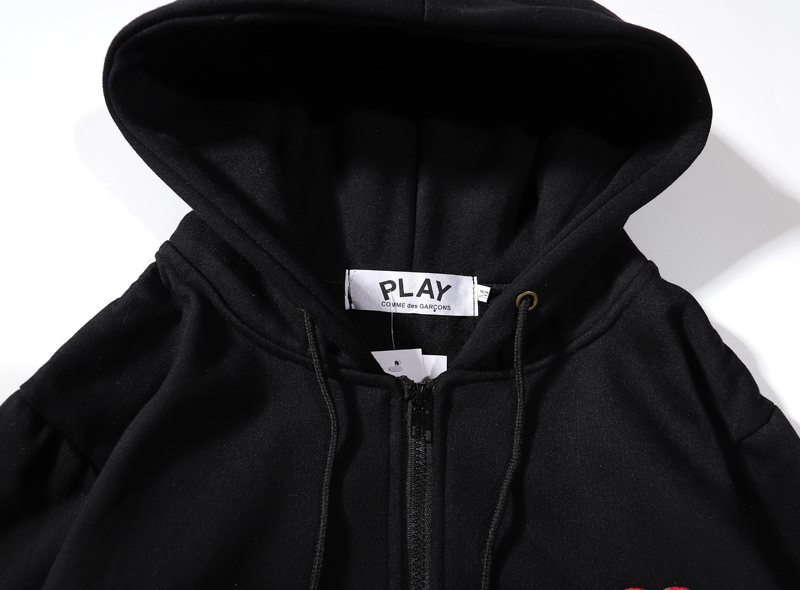 Худи CDG PLAY Red Hearts With Eyes "Black" фото № 4