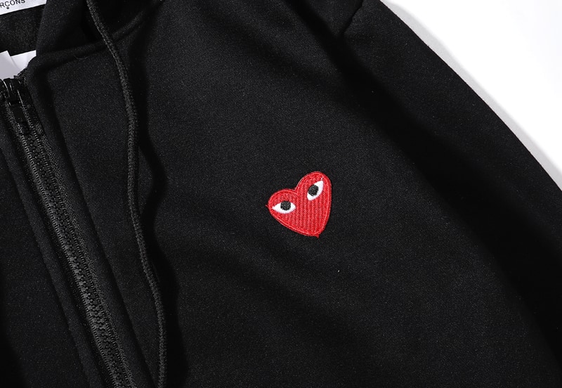 Худи CDG PLAY Red Hearts With Eyes "Black" фото № 5