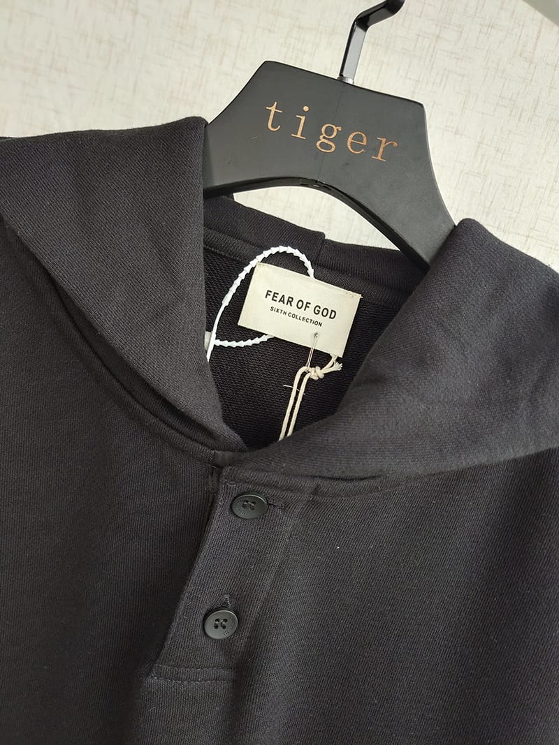 Худи Fear Of God Two Button "Black" фото № 3