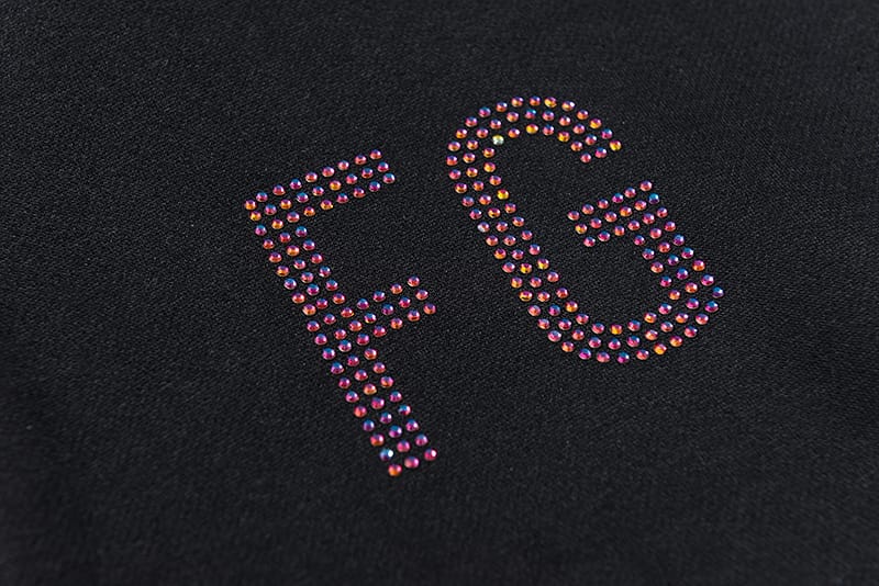 Худи Fear Of God FOG FG Rhinestones "Black" фото № 4