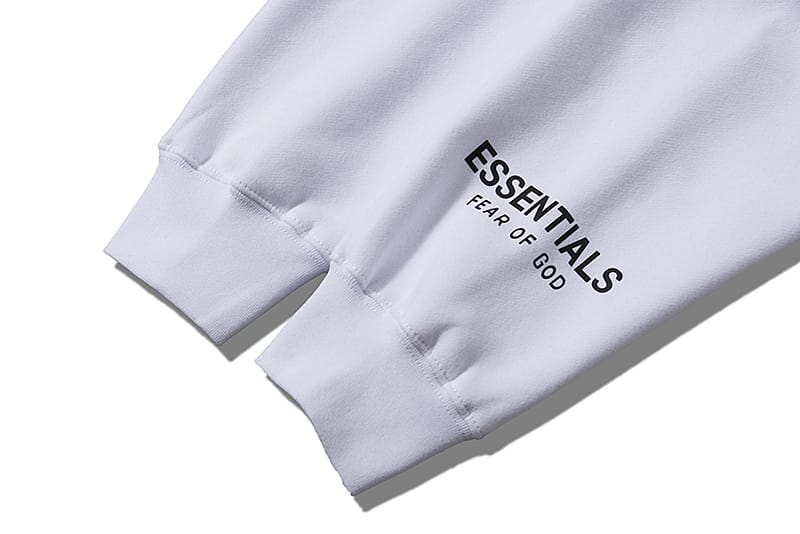 Худи Fear Of God Fog Essentials Black Inscription "White" фото № 6