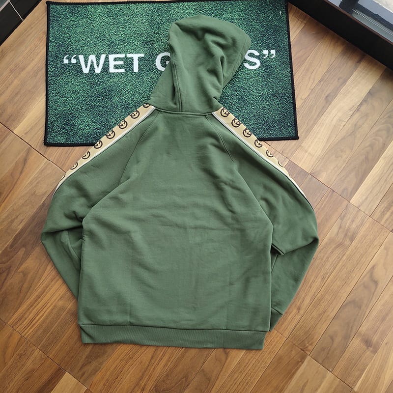 Худи Gucci Logo Stripe To Sleeve "Gray" фото № 2