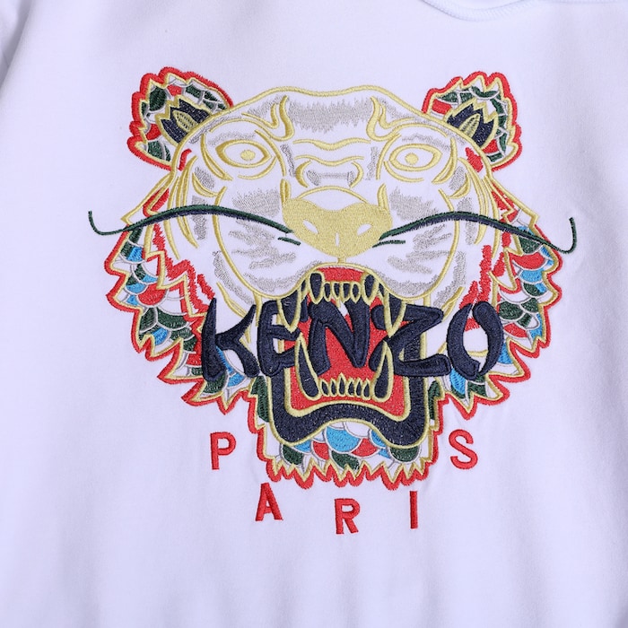 Худи Kenzo Tiger Paris Black Logo Italics "White" фото № 5