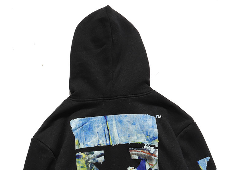 Худи Off White Portrait Oil Painting "Black" фото № 8