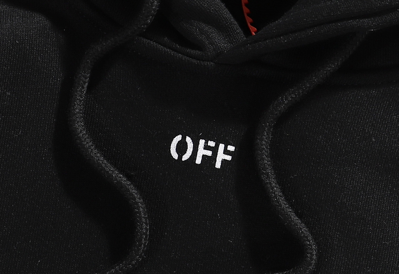 Худи Off White Splash Ink Spray "Black" фото № 3
