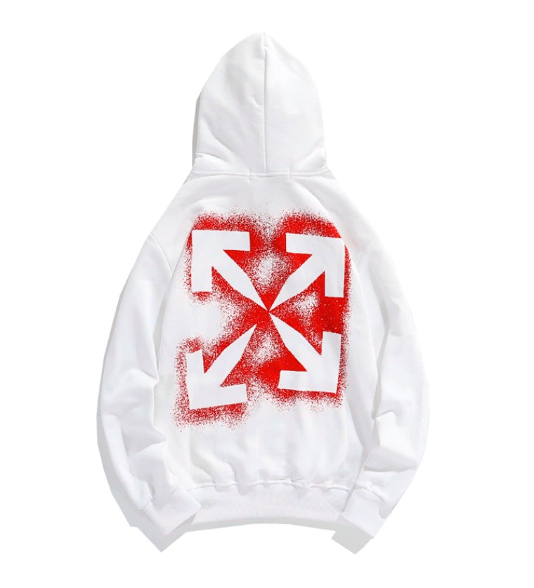 Худи Off White Splash Ink Spray "White" фото № 2