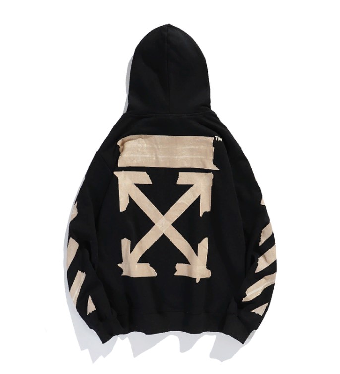 Худи Off White Kraft Tape "Black" фото № 2