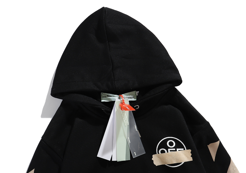 Худи Off White Kraft Tape "Black" фото № 5
