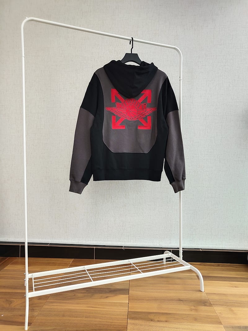 Худи Off White Red Basketball "Gray" фото № 4