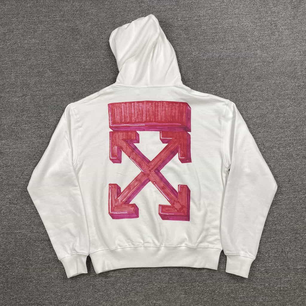 Худи Off White Big Red Logo "White" фото № 3