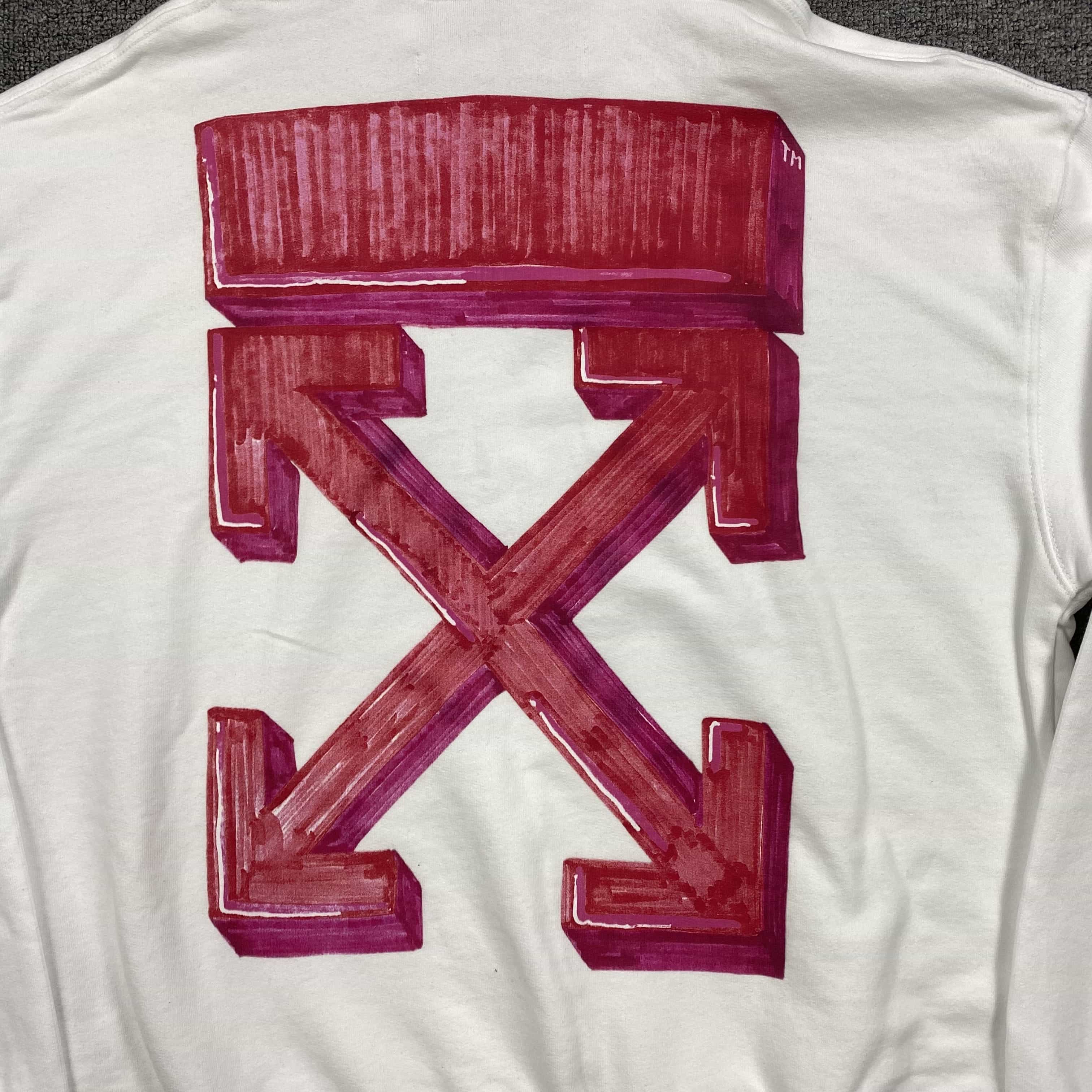 Худи Off White Big Red Logo "White" фото № 8